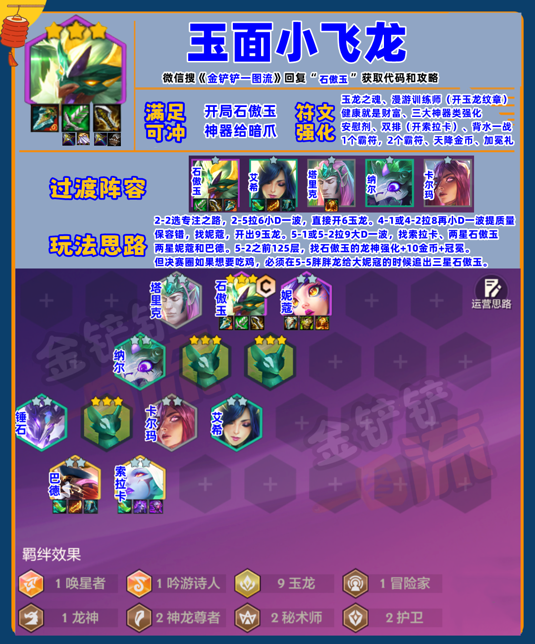 「玉面小飞龙」开局暗爪+石傲玉，飞起来爆捶三星8费！